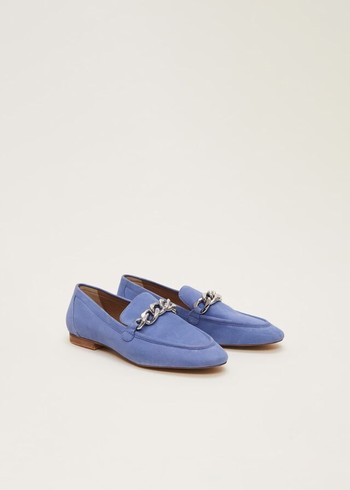 Phase Eight Chain Detail Flats Blue Canada | HFMOLK-975